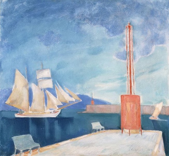 Κωνσταντίνος Παρθένης : Το λιμάνι της Καλαμάτας (1880)